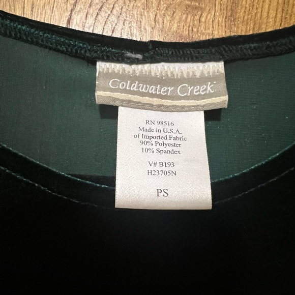 Coldwater Creek Velvet Green Dress - Picture 6 of 8